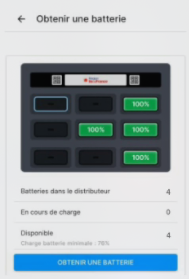 Libération de la batterie